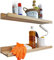 Wood Wedge Wandregal 60cm, Regal Wand Holz 2er-Set, Hängeregal Wandhalterung Regalbrett, Modern Schweberegal, Schmales Bilderleiste für Badezimmer, Wohnzimmer, Küche, Schlafzimmer (DIY-Unfertige)