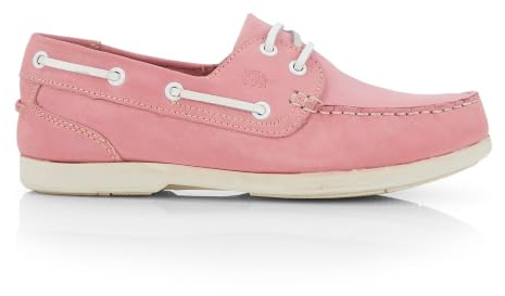 Chaussures bateau en cuir nubuck lisse et léger pour femme 37-42, rose, 39 EU