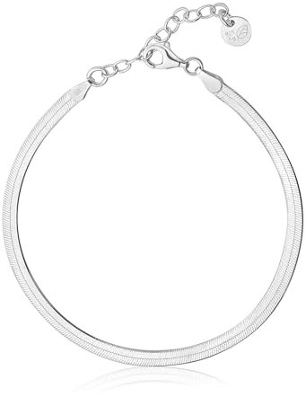 Mary & Jules Armband Damen aus 925 Sterling Silber, Armkette Damen aus recyceltem Silber, Geschenke für Frauen & Mädchen, hautverträglich