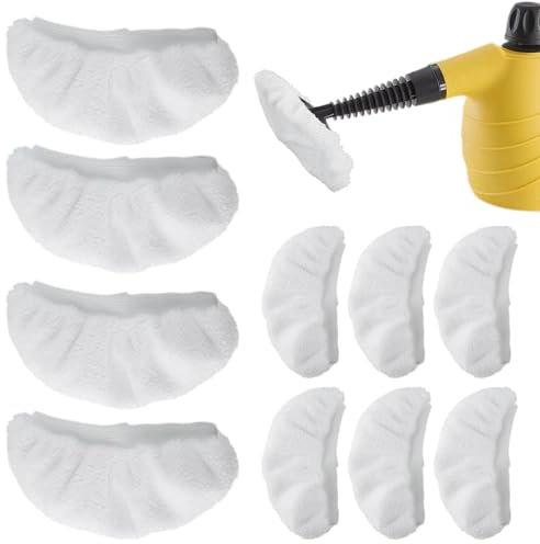 Trasylph Lot de 10 chiffons universels en microfibre pour nettoyeur vapeur à main, compatibles avec Steam Shot, Steamer, Comforday, PurSteam, Lavables