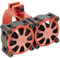 DKKY RC Motor Cooling Fan Heatsink 18000RPM 36mm for ARRMA Axial Traxxas 1/6 1/8 1/10 RC Models with 3650 Motor (Red)