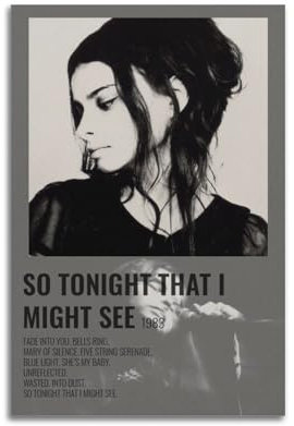HXYLS Mazzy Star Poster So Tonight That I May See, HD-Album-Poster, Pop-Sänger-Song-Poster, Leinwanddruck, kreatives Poster, Wandkunst, Deko, Heimbüro, ästhetische Dekoration, 20 x 30 cm, ungerahmt,