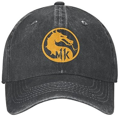 Custom Cotton Fighting Game Mortal of The Kombat Dragon Print Baseballkappe Sport Frauen Herren Verstellbarer Papa Hut Frühling Baumwolle, für alle Jahreszeiten