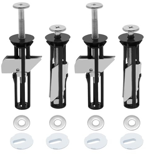 2Pcs Toilet Seat Screws, Universal Stainless Steel Toilet Seat Fittings, Easy-to-Install Toilet Seat Fixings, Quick Release Toilet Seat Hinges Replacement Kit