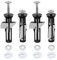 2Pcs Toilet Seat Screws, Universal Stainless Steel Toilet Seat Fittings, Easy-to-Install Toilet Seat Fixings, Quick Release Toilet Seat Hinges Replacement Kit