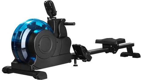 Dnkelar Rudergerät, Wasserrudergerät für zuhause, Max Gewichtskapazität von 110 kg, Rudermaschine Klappbar, mit LCD-Anzeige, Bluetooth-Funktion, Ipad-Halterung, Rudergerät für das Ganzkörpertraining
