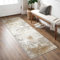BEIMO Waschbarer Teppich Wohnzimmer, Abstrakt Design Teppich Schlafzimmer Kurzflor, Groß Teppich rutschfest Weiche für Badezimmer Esszimmer Flur, Karamellgrau, 60x120cm