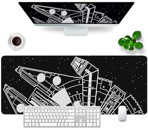 Large Gaming Mouse Mat XL Black Desk Mat 31.5x11.8x0.12 inch Desk Pad Keyboard Mouse Pad (Gaming -3)