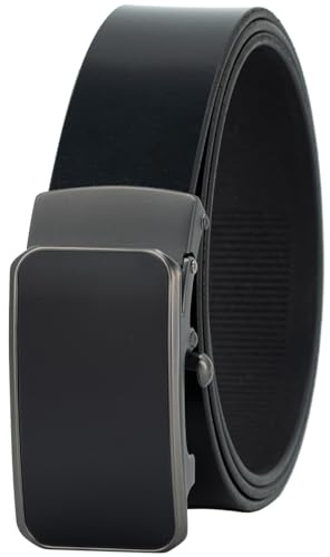 LINDENMANN Automatik-Gürtel Herren Rindleder schwarz, Farbe/Color:schwarz, Size US/EU:Bundweite 115 cm Gesamtlänge 130 cm W 45.3 XXL