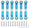 GTFRUQAS RC Ersatzteile Für Wltoys Für A949 A959 A969 A979 K929 1/18 6 Pack Metall Trolley Auto Lenkung Oszillierende Servo Linkage Arm(Blue)