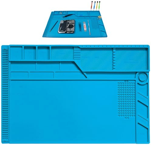 Magnetische Lötmatte, 55x 35cm Magnetische Elektronik Reparaturmatte, Silikon Lötmatte, Hitzebeständige Reparaturmatte, Antistatik Matte, für Kamera Elektronische Laptop Handy Reperatur