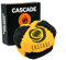 Cascade Pro Hacky Sack mit 8 Paneelen – Pro Freestyle Footbag – Trick-Fußsack (Orange/Schwarz)