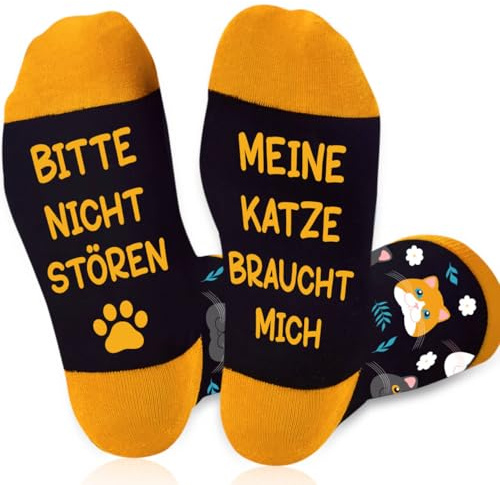 BHGWR Lustige Geschenke für Frauen Männer Socken mit Katzenmotiv Dackelmotiv, Witzige Socken Geschenkideen für Katzenliebhaber Hundebesitzer zum Geburtstag zur Weihnachten