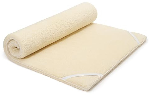 Matratzentopper 80X200 – Natürliche Matratzenauflage aus Schafwolle – Matratzen Topper mit Ergonomischem Komfort – Matratzenauflage Sanft Schlafen ohne Rückenschmerzen
