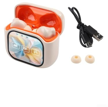 Trayneel Kabellose AI-Übersetzungs-Ohrhörer mit LCD-Display, blauzahnig, 60 Grad, schnelle stabile Verbindung, HD-Stereo-Sound, IPX7, schweißfest, für 140 Sprachen, Outdoor-Aktivitäten, Reisen und