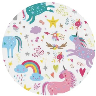 Phayah Lufterfrischer mit Einhorn-Motiv, Lavendelduft, runde Form, zum Aufhängen, 4 Stück, für Autos, Schränke, Schubladen