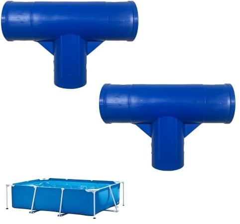 SOYUZERISH Adaptador de Manguera para Piscina, Junta en T para 28273 (Azul(2PCS), Unión en T) | a Prueba de Fugas, Impermeable, Construcción Robusta, Accesorio Extensible Universal