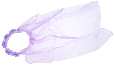 LALANG Mädchen Schleier Stirnband Prinzessin Hochzeit Fotografie dekorativen Kopfschmuck Kinder Haarschmuck (Lila)