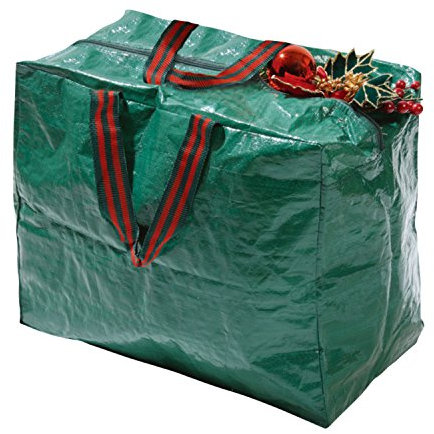 Taylor & Brown® Green Large Christmas Xmas Decorations Storage Zip Bag with Handles