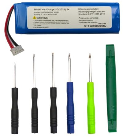 Akku-King Akku kompatibel mit JBL GSP1029102R, GSP1029102 - Li-Polymer 6000mAh - Version 2 - für JBL Charge 2 Plus, Charge 2+, Charge 3 2015, Charge 3 2015 Version