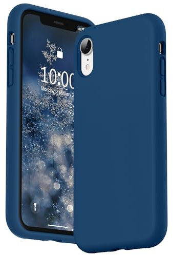 SURPHY iPhone XR Hülle, iPhone XR Silikon Hülle, iPhone XR Case Silikon, Schutzschale vor Stürzen und Stößen Silikon Handyhülle für iPhone XR 6,1 Zoll (2018) Horizont Blau,Thick
