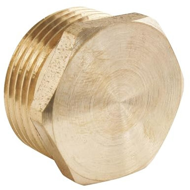 SOMATHERM FOR YOU, Bouchon laiton Mâle 12/17 - Sachet de 10 pièces - Raccord plomberie pour eau chaude/froide - Compatible avec tous raccords laiton à filetage - Étanchéité à joint plat