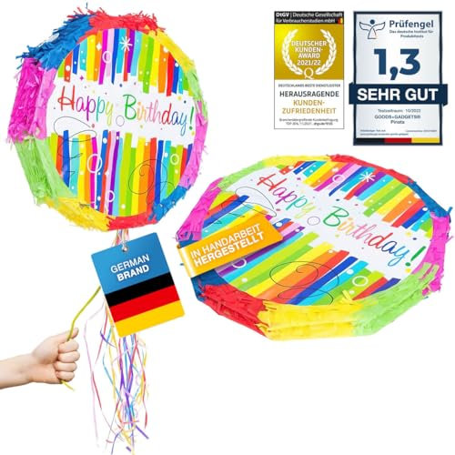 Pinata Party-Dekoration zum Befüllen mit Süßigkeiten für Kinder-Geburtstag Hochzeit Feier (Happy Birthday)