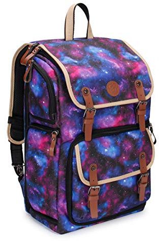 GOgroove Sac à Dos pour Appareil Photo Reflex Numérique avec Compartiment Ordinateur Portable, Séparateurs Modulables, Support Trépied et Housse Imperméable pour Canon, Nikon, Olympus, etc. - Galaxy