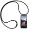 Verco Kordel Handyhülle für P20 Lite, Handykette für Huawei P20 Lite Hülle mit Band 2. Generation Case zum umhängen, Schwarz