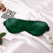 THXSILK Seide Schlafmaske 22 Momme Maulbeerseide Augenmaske mit Gummiband, Weich und Bequem für Reise & Schlaf, Unisex, Smaragdgrün