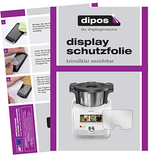dipos I 2X Schutzfolie klar kompatibel mit SilverCrest Monsieur Cuisine Connect Folie Displayschutzfolie