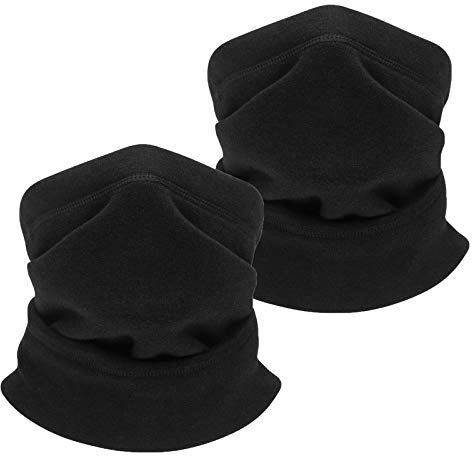 TAGVO Thermo Fleece Halswärmer, Winter Fleece Futter Nackenwärmer Schal, Elastische Halsmanschette, Winddichter Ski Halswärmer, Sturmhaubenmaske für Damen und Herren - Universalgröße