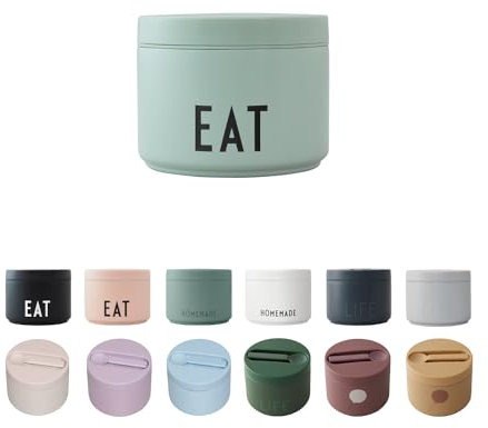 Design Letters Thermobehälter für Essen | Lunchbox Erwachsene | Thermobox für Essen | Doppelwandig Isoliert Lunchbox | Thermobehälter Essen BPA Frei | Thermoschüssel für To Go, Warmes Essen | 330 Ml
