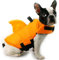 beautyhe Salvagente Cane Squalo Taglia Regolabile Salvagente Cane Squalo con Manico Superiore Cappottini per Cani Impermeabile con Sistema di Fissaggio Regolabile Orange,X-Small