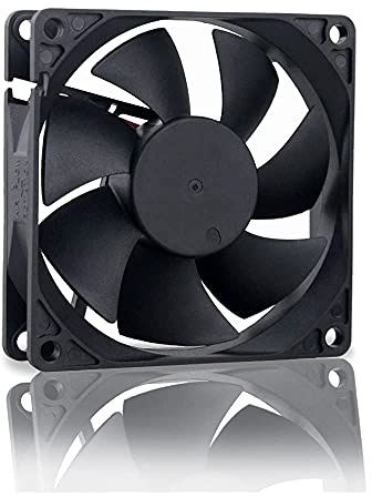 GDSTIME 12V 80mm Fan 8020 Slim Computer Cooling Fan Brushless DC 12V | 26.8dBA Low Noise with Metal Grill for PC Router DVR Xbox