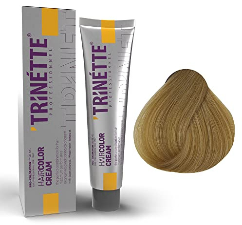 Trinette Professionelle No 9.3 Goldblond Permanente Haarfarbe Creme 100 ml – Warme Goldene Farbergebnisse, Leuchtende Reflexe, Hohe Deckkraft, Langanhaltende Salonqualität