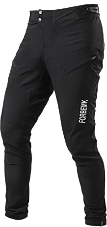 FORBEMK Herren Fahrradhose Mountainbike-Hose lang Leicht Atmungsaktiv Wasserabweisend Laufen Mountainbike Outdoor Fahrradhose-Black-30