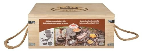 Esschert Design Dutch Oven, Set 7-teilig, schwarz, 28,9x28x15,8 cm, FF240