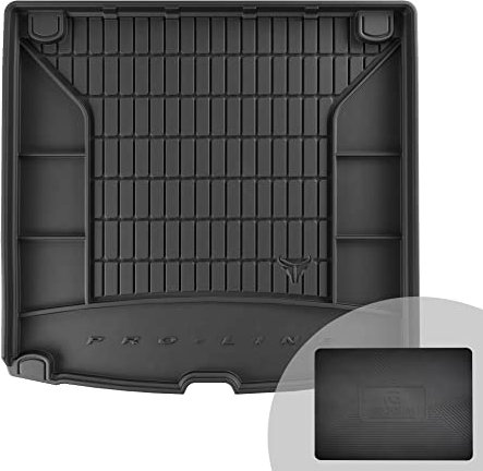 FROGUM ProLine 3D Gummimatte Exklusive Auto Kofferraummatte Kofferraumwanne für BMW 5er E61 2003-2010 | Bequemer Organiser | Die höchsten Kanten
