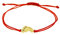 585 Gold Armband für Damen mit Babyfüßen 14K Goldarmband 16-20 cm Rot Band Geflochtene Freundschaftsbänder