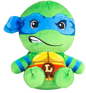 Club Mocchi Mocchi Teenage Mutant Ninja Turtles Leonardo Junior TMNT Kuscheltier - Sammelbare TMNT Kuscheltieretiere - Offiziell lizenzierte Superhelden Spielzeuge - Ninja Kinderspielzeug 3+ Jahre