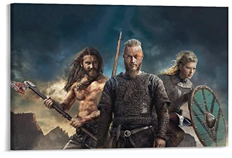 SATOU Vikings Retro TV Drama Poster (1) Leinwand Wandkunst Poster Dekorativ Modern Home Print Bild Artwor