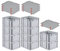 PROREGAL SparSet 10x Eurobox NextGen Grip mit Auflagedeckel & 4 roten Schiebeschnappverschlüssen, HxBxT 22x30x40cm, 20 L, Grau, Griffe geschlossen, Eurobehälter, Transportbox