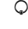 ZS Großes Captive Bead Rings Chirurgenstahl Klemmkugelring Septum Ringe, BCR 00G 0G 2G 8G 12G 16G Intimpiercing Prinz Albert Piercing Körperschmuck (Schwarz,12G,14mm)