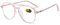 Lanomi Mode Pilot Lesebrille Blaulichtfilter Damen Herren Kunststoff Vollrahmen Lesehilfe UV400 Schutz Brille mit Sehstärke Transparent Rosa Piloten Lesebrillen 2.5