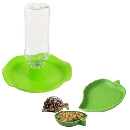 MEISO Lot de 2 Distributeur d'eau pour Reptile, Bols Abreuvoir Tortue, Bol d'eau de Nourriture pour Reptiles, pour Petits Animaux domestiques Reptile,Tortue, Hamsters, Lézard, Araignée, Scorpion
