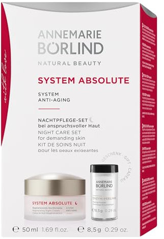 ANNEMARIE BÖRLIND SYSTEM ABSOLUT SYSTEM ANTI-AGING NACHTPFLEGE-SET X-MAS (58,5ml) - Nachtcreme & Enzym Peeling | Regeneriertes Hautbild, Glättet und Verfeinert, Vegetarisch