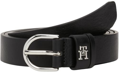 Tommy Hilfiger Damen Gürtel Essential Effortless aus Leder, Schwarz (Black), 135 cm