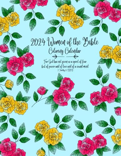 2024 Women of the Bible Coloring Calendar: 12 Month Calendar