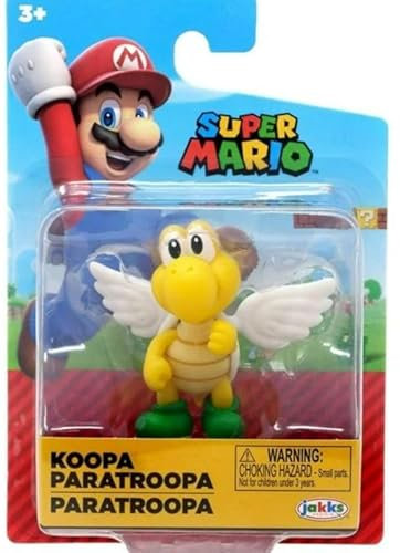 Super Mario 6,3 cm große Mini-Actionfigur – Verpackung kann variieren (Koopa Paratroopa)